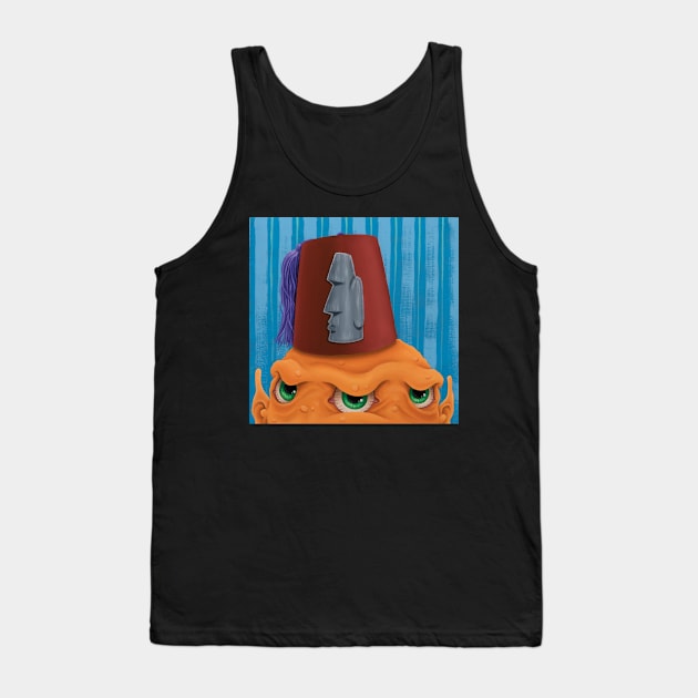 Tiki Fez #3 Tank Top by artwork-a-go-go